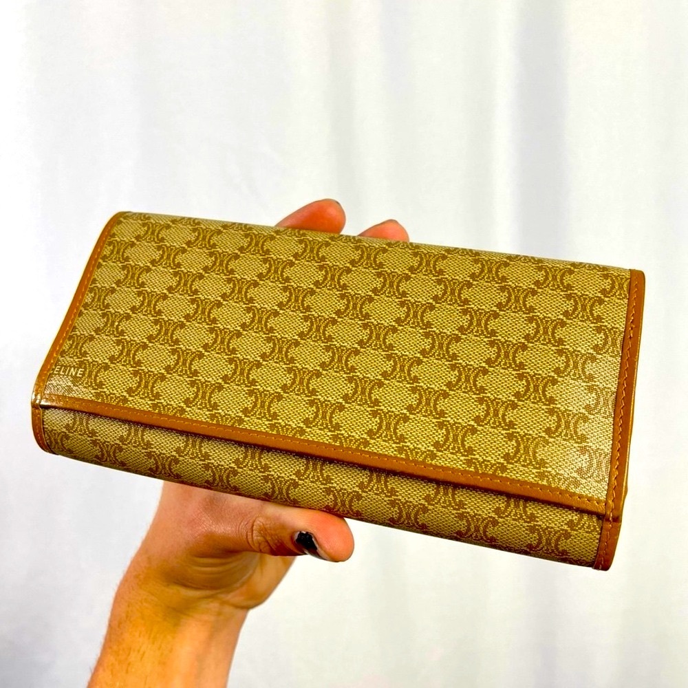 Celine Gold Leather Wallet